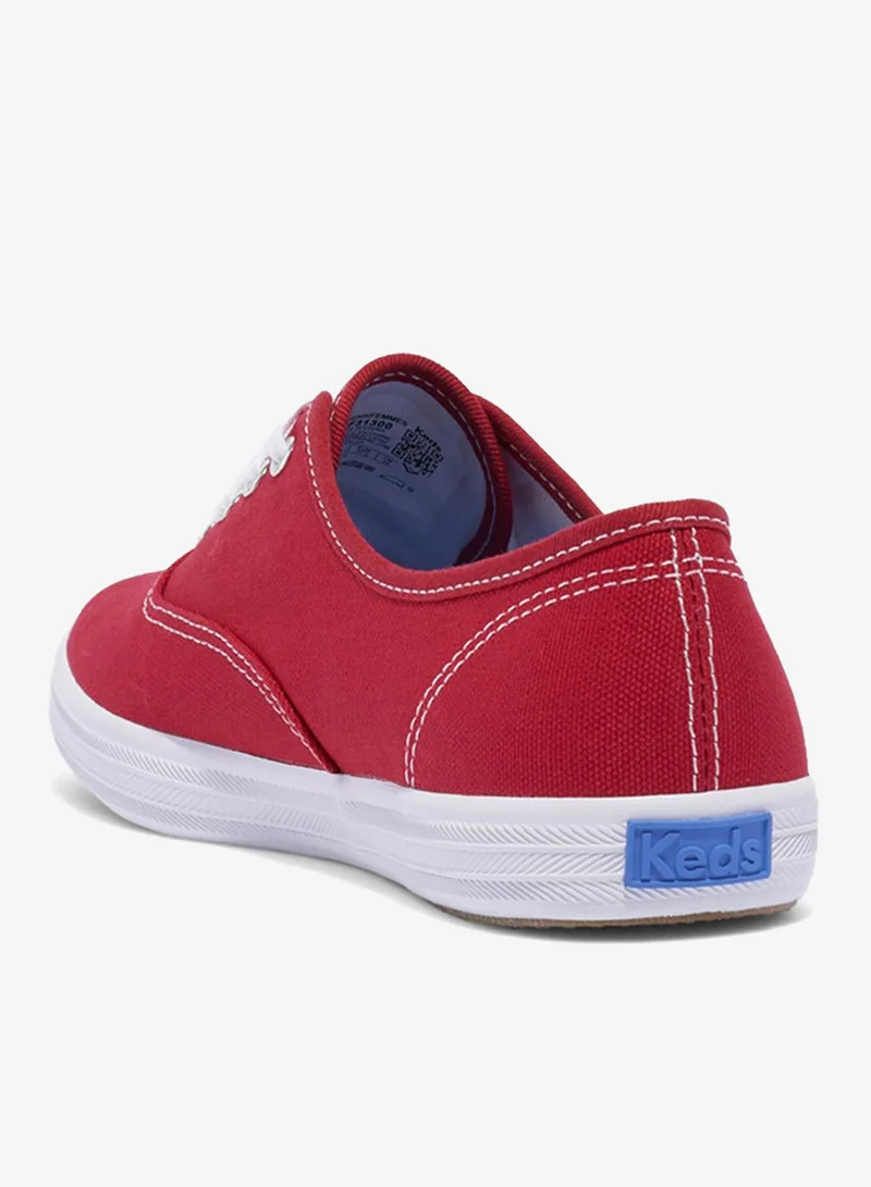 Keds red Keds Women's Champion Originals Lace Up Canvas Casual Sneaker Red for Women | Best Price UAE